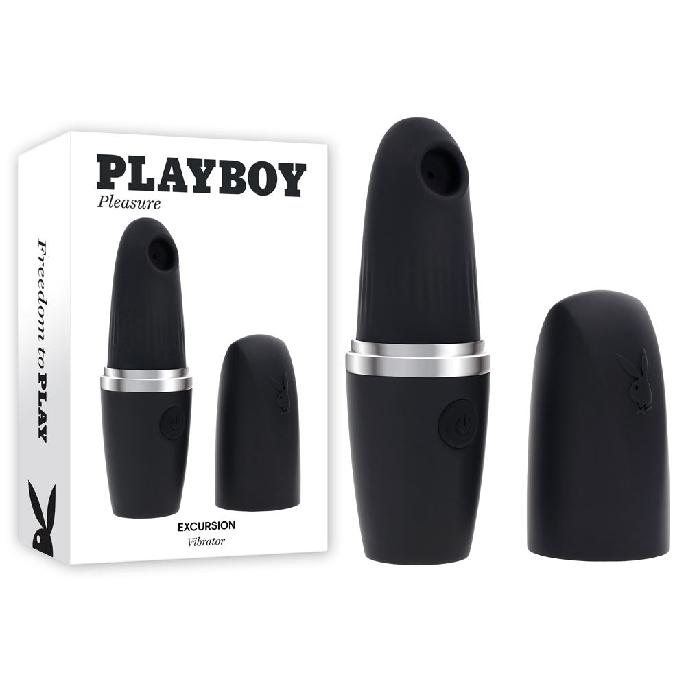 Playboy Pleasure EXCURSION - Black 14.2 cm USB Rechargeable Suction Stimulator Playboy Pleasure